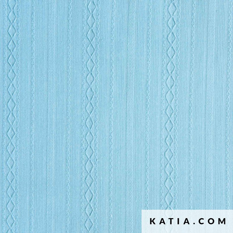 Twenties - aqua - Cotton - Katia Fabrics  COUPON