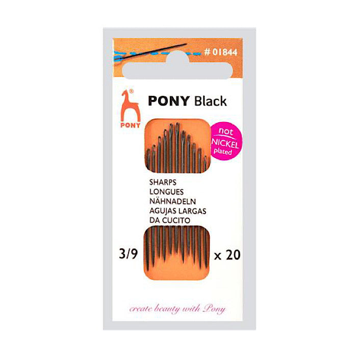 Sharps 3/9 Needles Black Not Nickel Plated - PONY