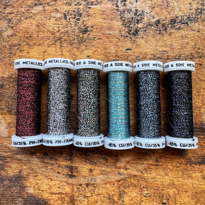 Silk Metallic Sewing Thread  - Chiné 1 -Au ver à Soie