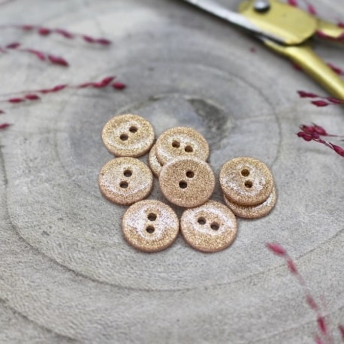 Glitter Buttons - Blush - Atelier Brunette