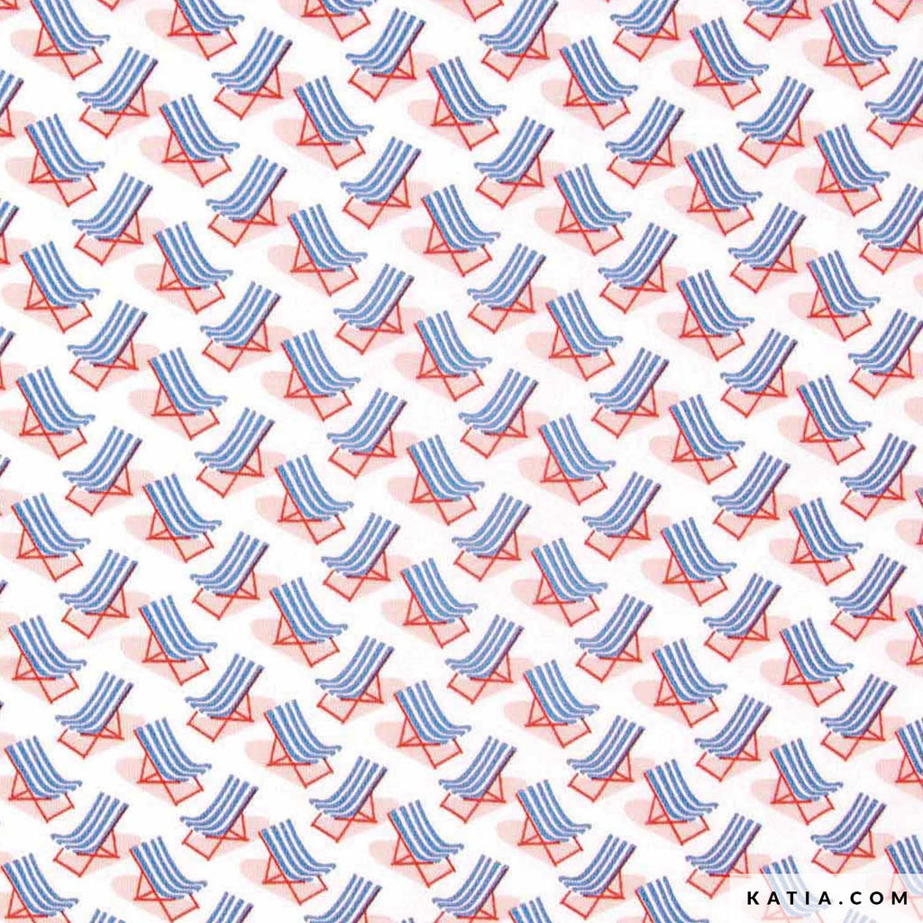 Jersey - Deckchairs- Katia Fabrics - COUPON