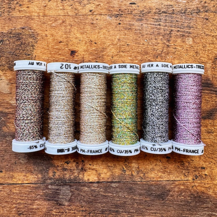 Silk Metallic Sewing Thread  - Pastel -Au ver à Soie