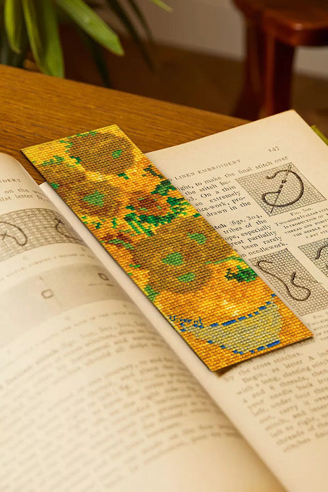 Sunflowers by van Gogh, Bookmark Cross Stitch Kit - DMC