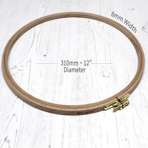 8mm (6/16") deep Beech Screwed Embroidery Hoop - Nurge