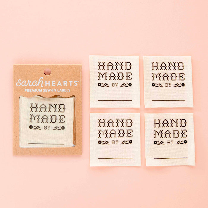 Crafty Handmade By: Organic Cotton Write In Sewing Labels - Sarah Hearts