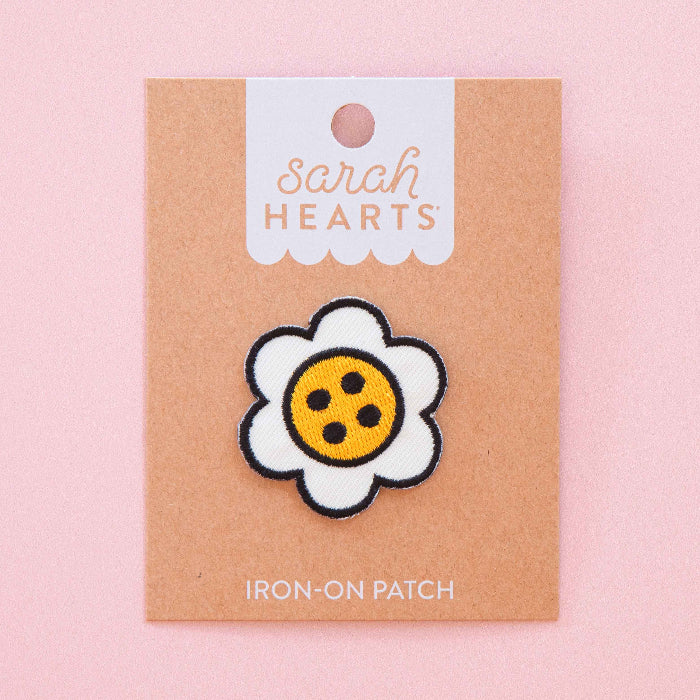 Daisy Button Iron-On Patch -Sarah Hearts
