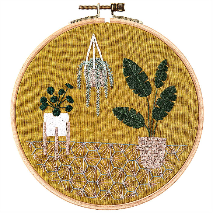 Slow Evening Urban Jungle -Embroidery Kit - Rico Design