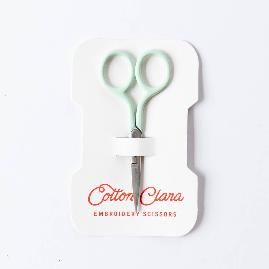 Mint- Colourful Embroidery Scissors -Cotton Clara Craft Kits & Supplies