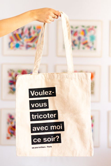 Tote Bag: Voulez Vous Tricoter - We Are Knitters