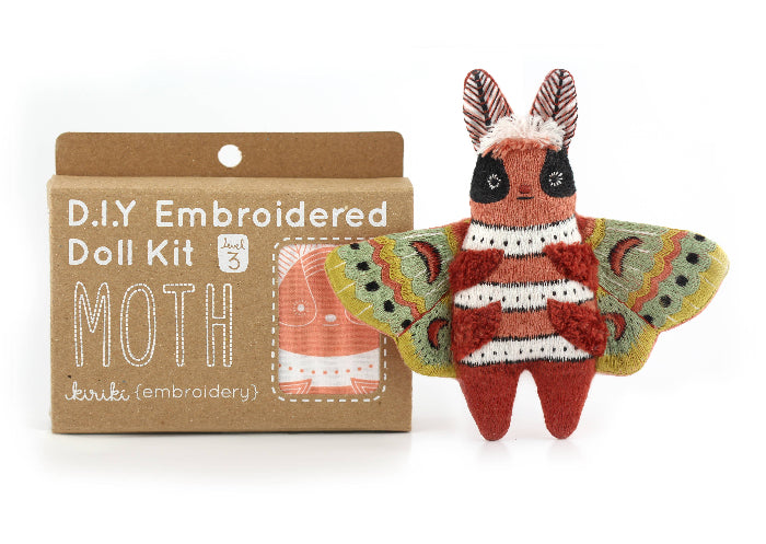 Moth  Embroidery Kit - Kiriki Press