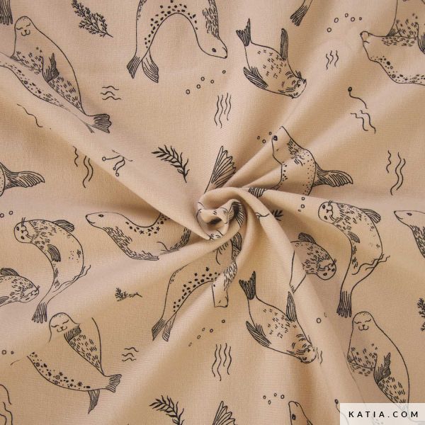 Sea Lions Swimming Print - Summer Sweat - Katia Fabrics €19/m