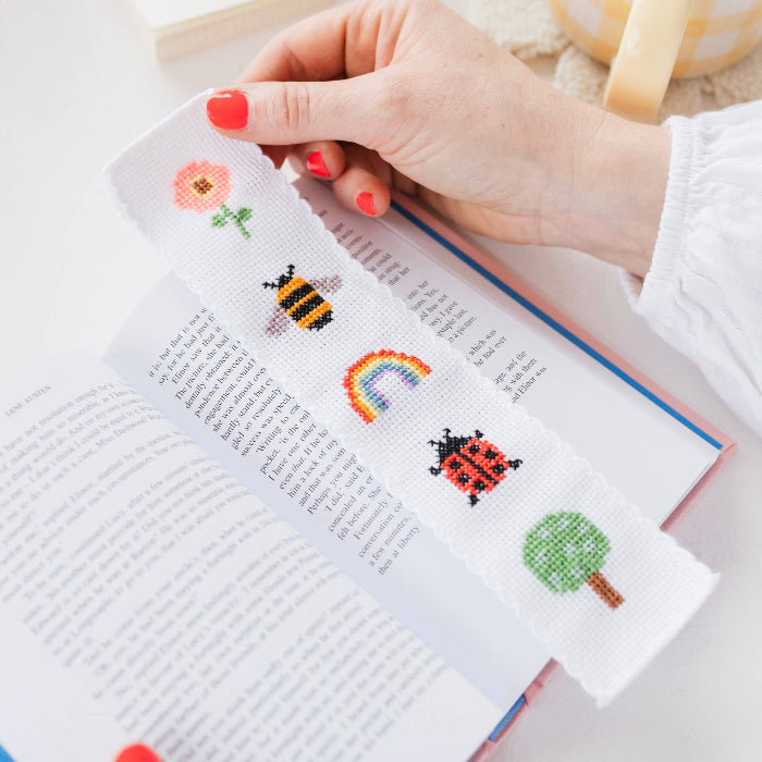 Nature Rainbow Cross Stitch Bookmark Kit - Cotton Clara Craft