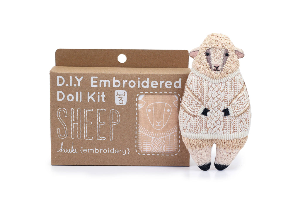Sheep Embroidery Kit - Kiriki Press