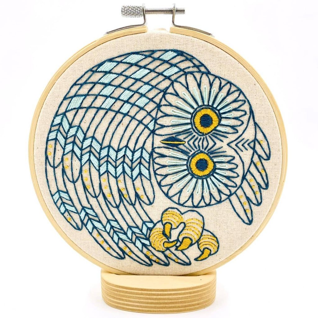 Saw Whet Owl Complete Embroidery Kit - Hook, Line & Tinker