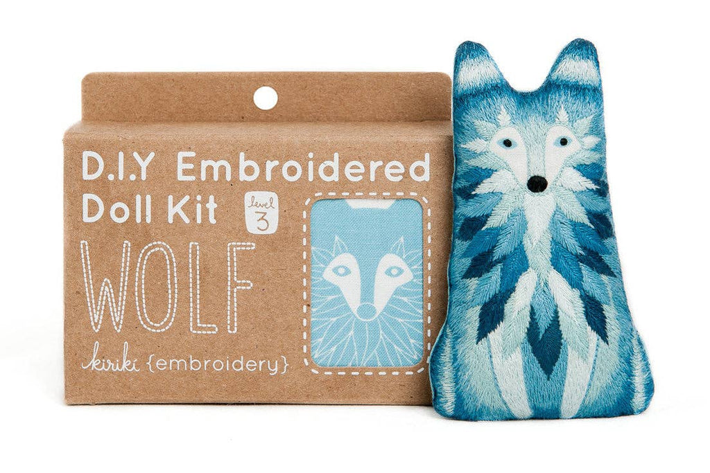 Wolf Embroidery Kit - Kiriki Press