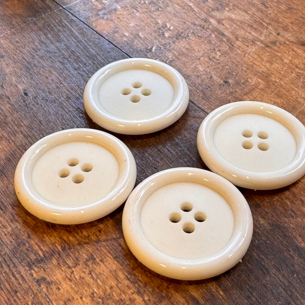 Nylon Buttons -Cream