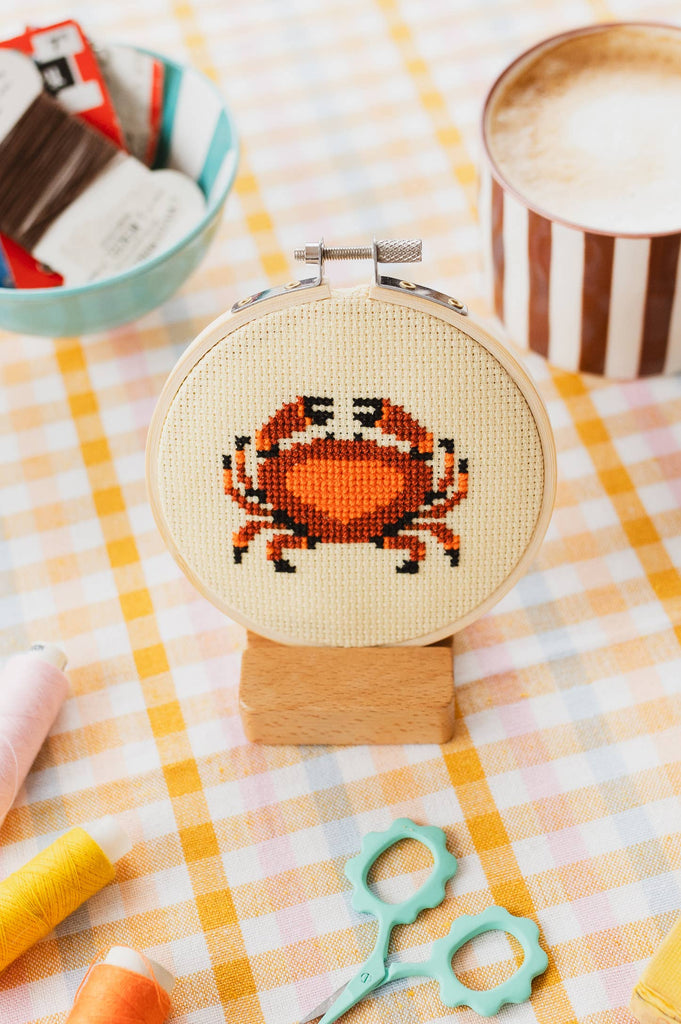 Crab Cross Stitch Kit-Cotton Clara Craft Kits & Supplies