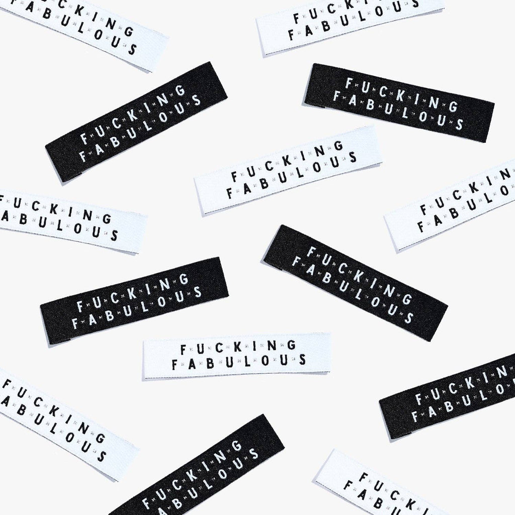 'Fucking Fabulous' Woven Labels - Kylie and The Machine