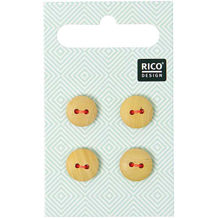 Wooden Buttons with with 2 Holes - Rico Design