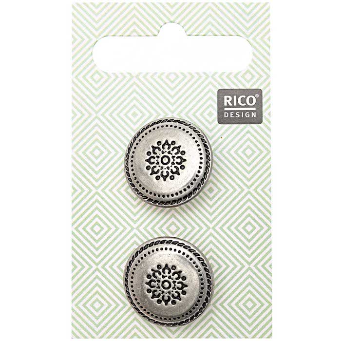 Traditional Ornamental Metal Buttons - Rico Design