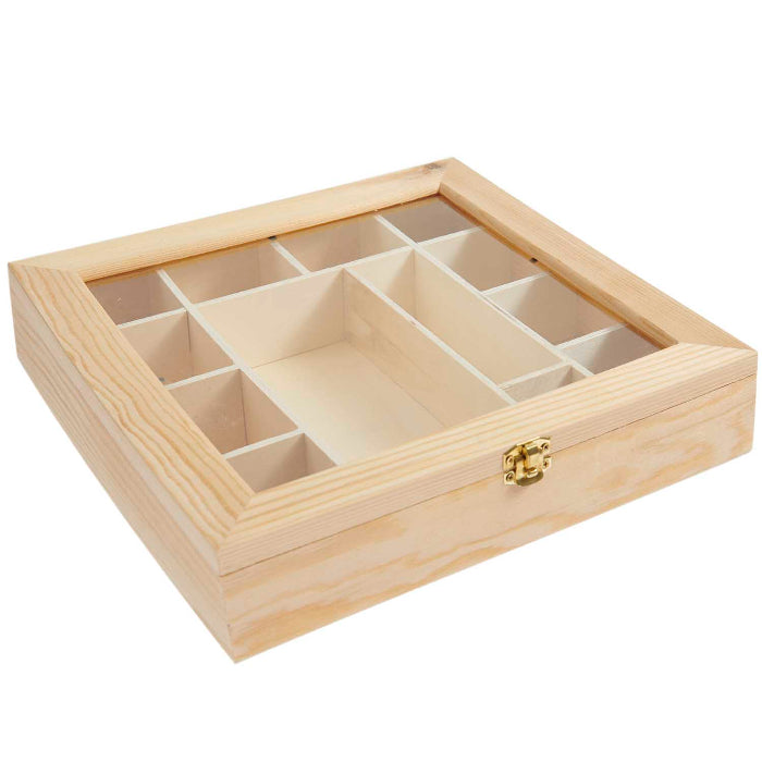 Wooden Storage Box with a Window- Rico Design