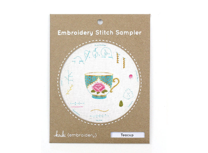 Teacup - Embroidery Stitch Sampler- Kiriki Press -