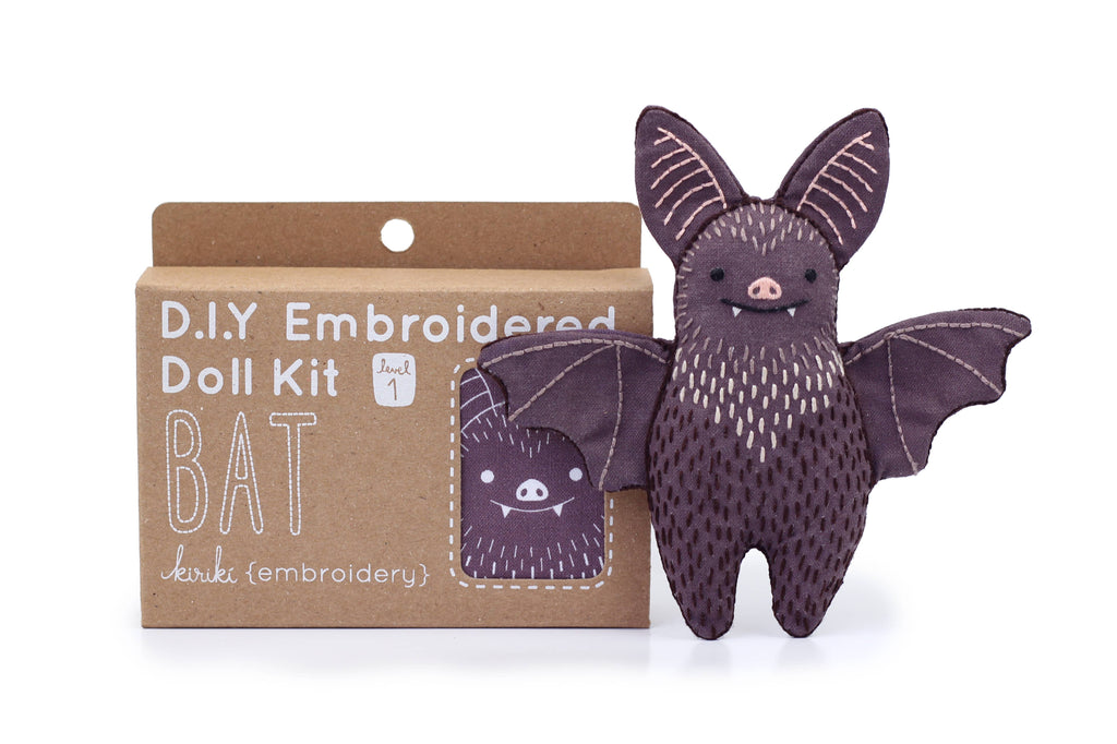Bat Embroidery Kit - Kiriki Press