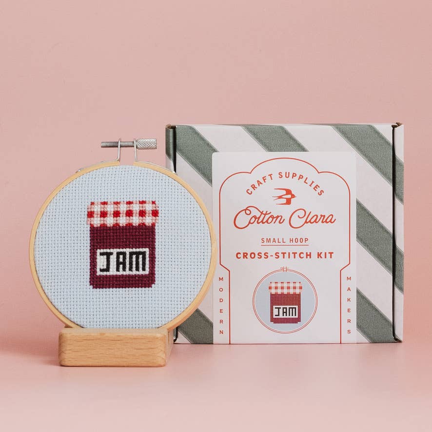 Jam Cross Stitch Kit - Cotton Clara