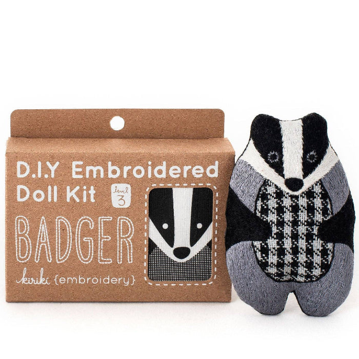 Badger Embroidery Kit - Kiriki Press