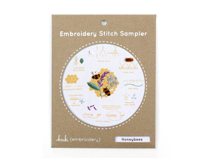 Honeybees -Embroidery Stitch Sampler- Kiriki Press