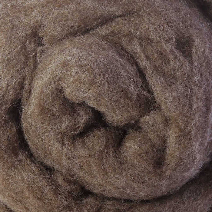 Landscape Sheep Carded Wool Fleece 100g -  Brown