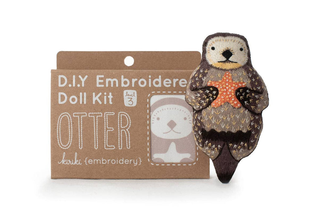 Otter Embroidery Kit - Kiriki Press