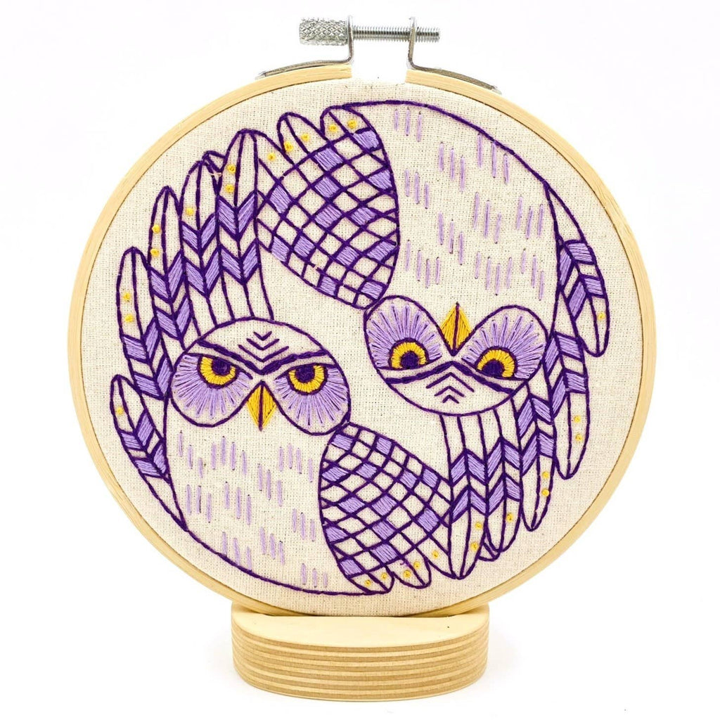 Burrowing Owls Embroidery Kit - Hook, Line & Tinker