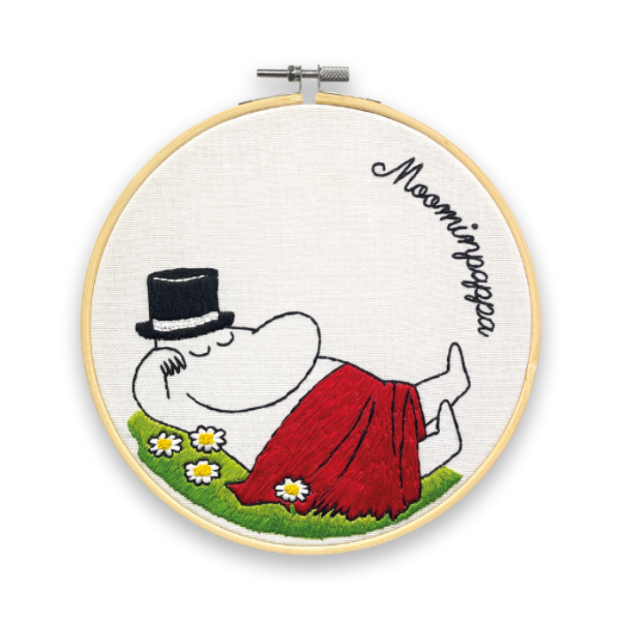 Moominpappa Snoozing - Moomin Embroidery Kit - The Crafty Kit Company
