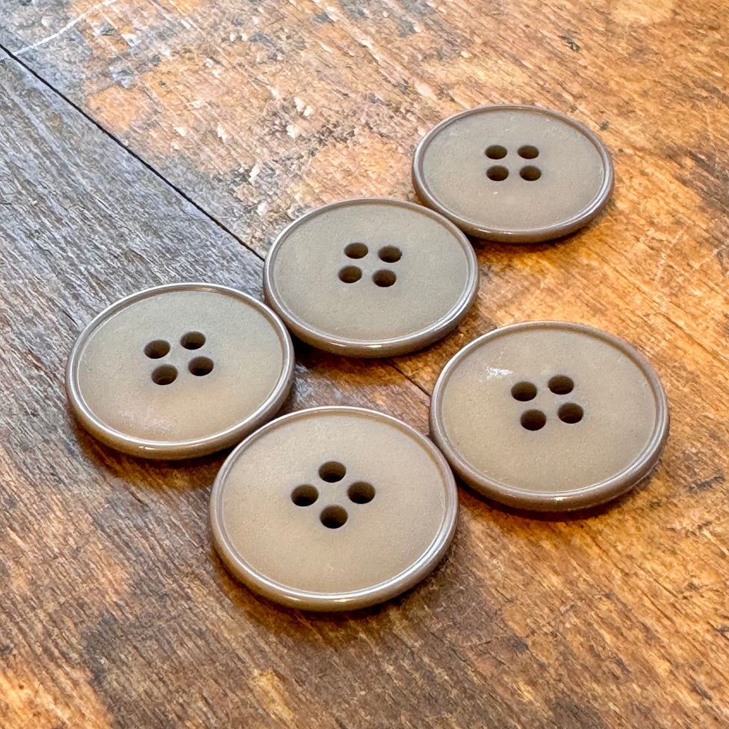 Nylon Buttons - Khaki Brown