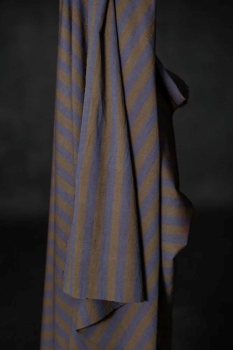Leafy Plum  -  Cotton/Linen Stripe-  Merchant & Mills €29.50pm
