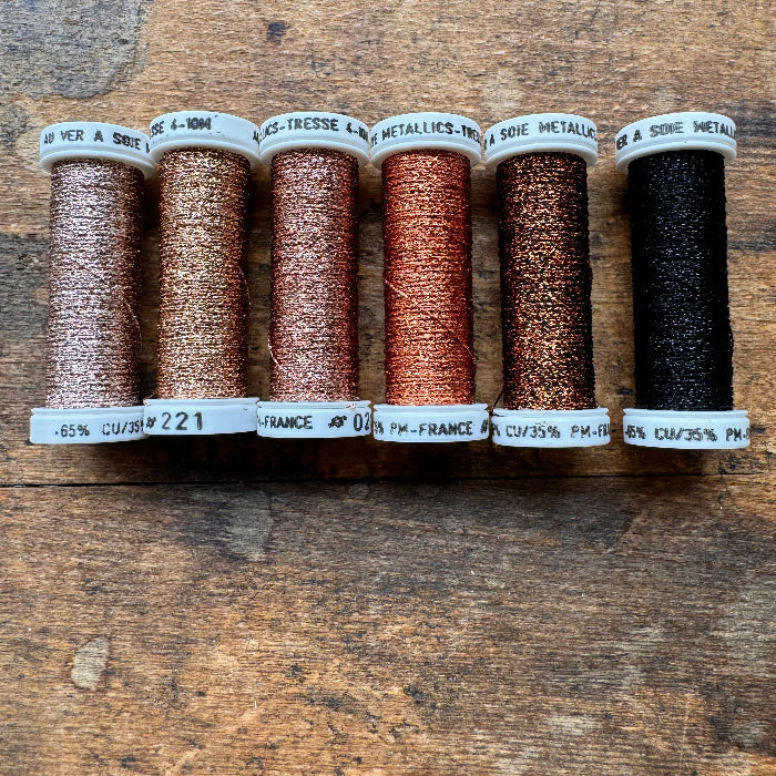 Silk Metallic Sewing Thread  - Cuivre -Au ver à Soie