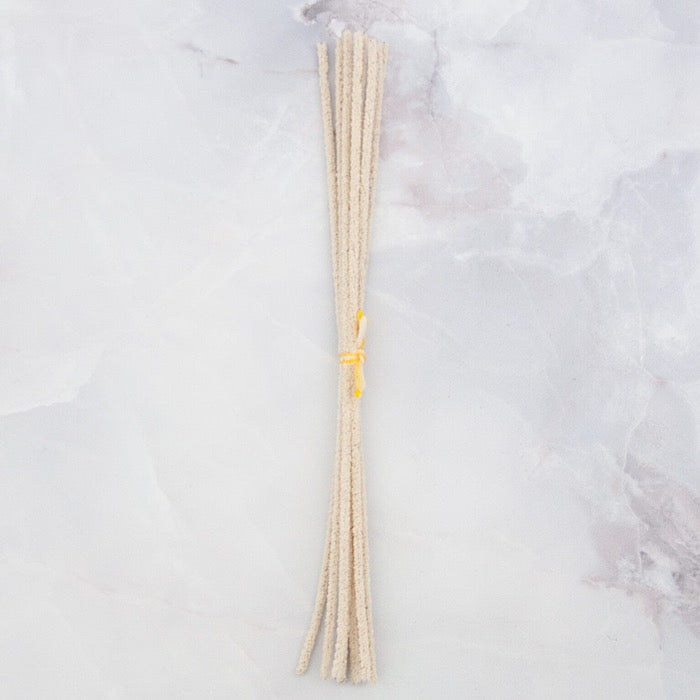 Cotton Chenille Pipe Cleaners for Needle Felting - White