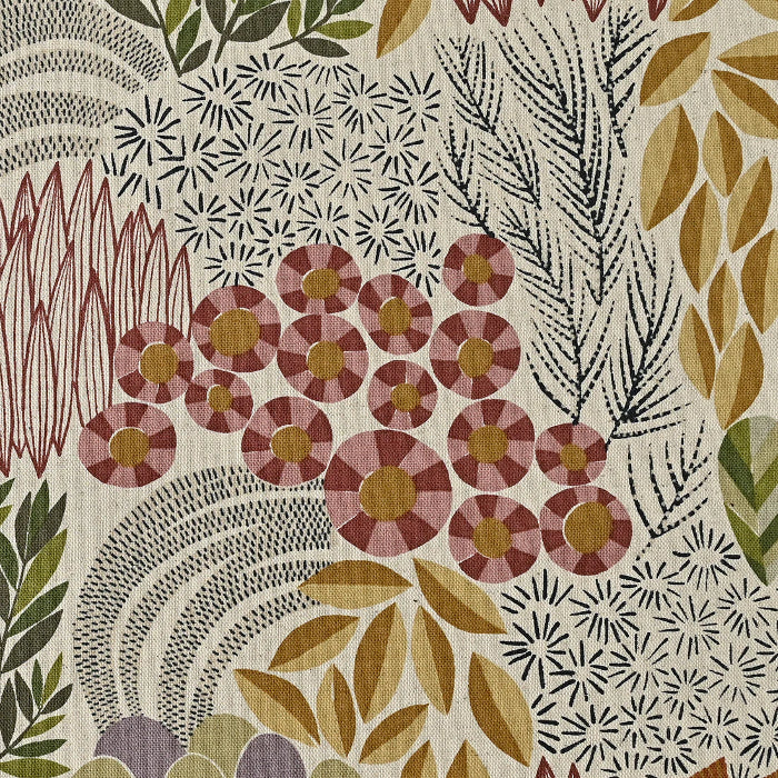 Garden by bookhou 1A- Flower Cotton Linen Canvas - Kokka - €24,50