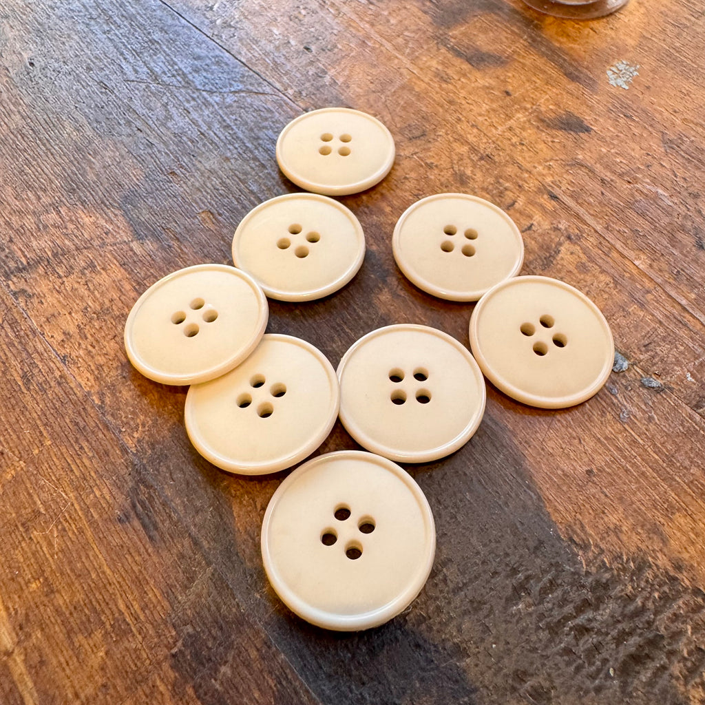 Nylon Buttons - Cream