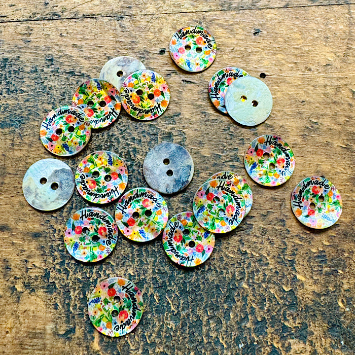 Floral Handmade Mother of Pearl Buttons