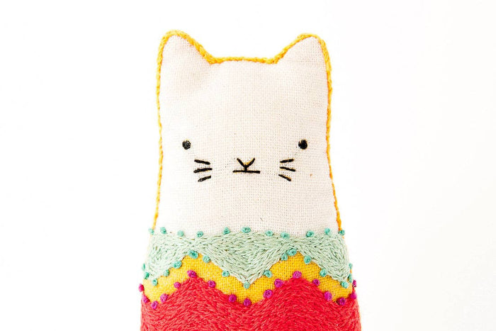Fiesta Cat - Embroidery Kit-Kiriki Press