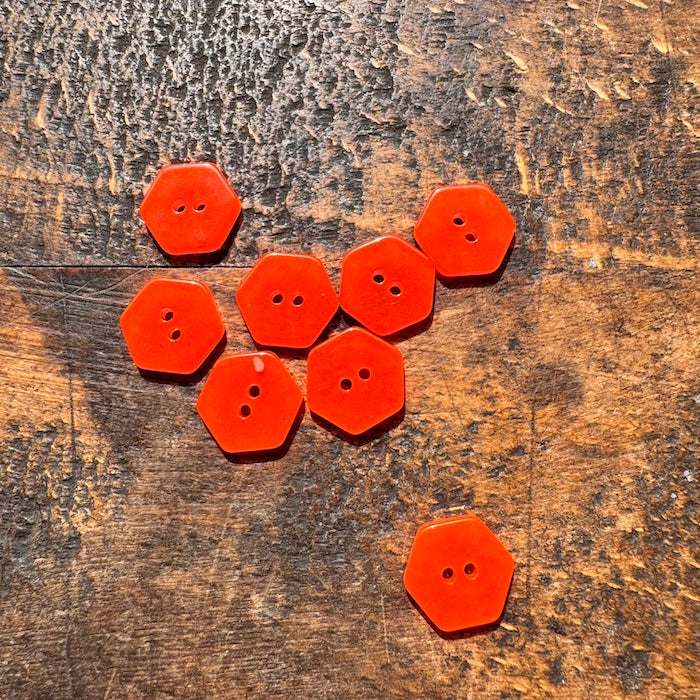Fluro Buttons- Orange