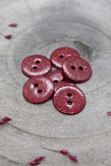 Glitter Buttons - Amaranth - Atelier Brunette