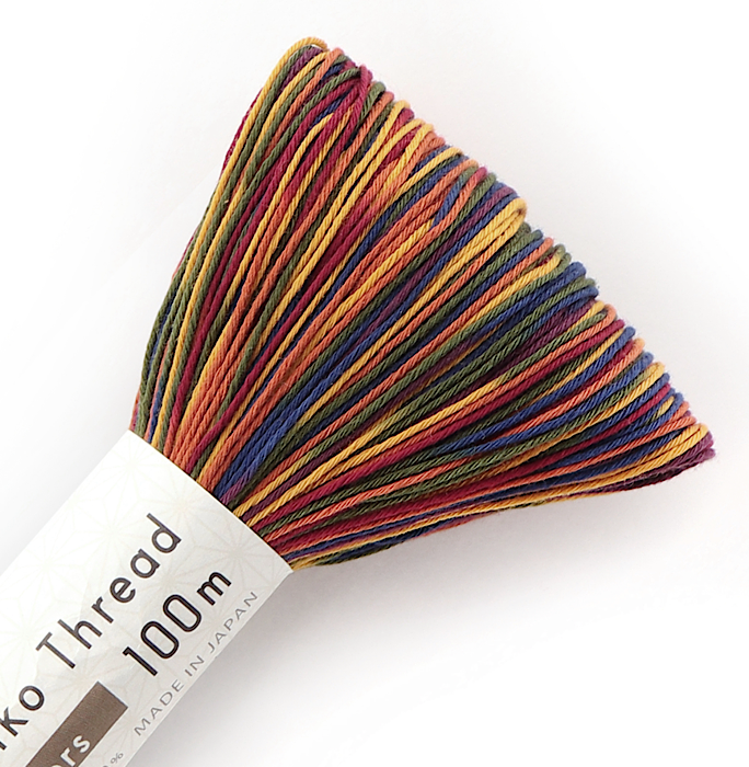 Sashiko Thread 100m Multicoloured - Olympus