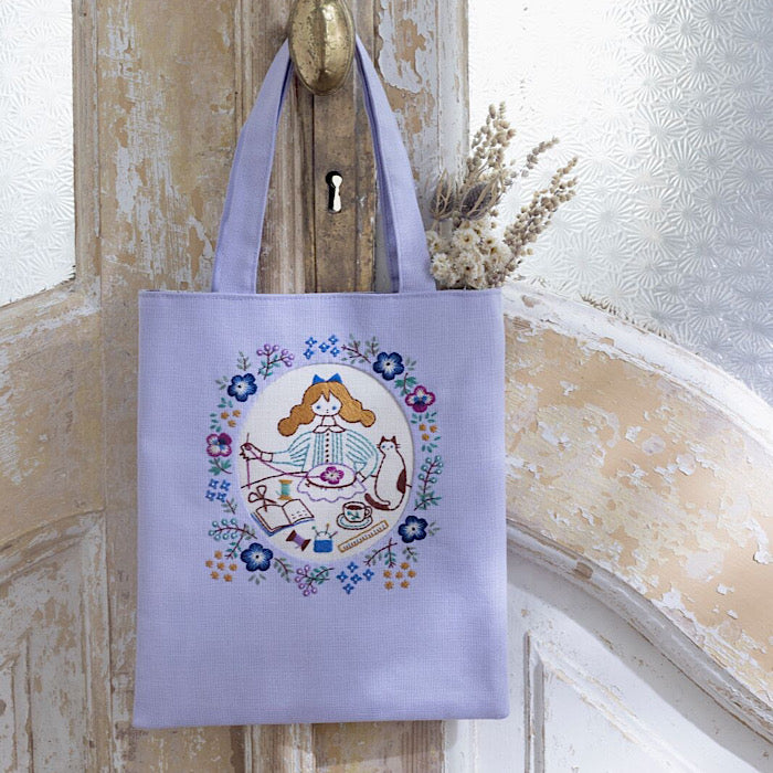 ‘Story of Flowers & Me’ Mini Totebag Embroidery Kit - LECIEN COSMO