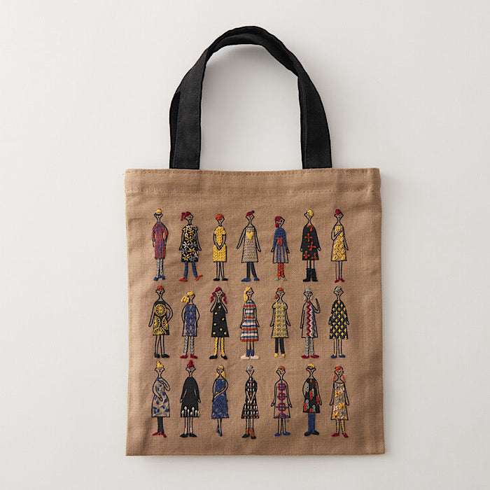 ‘100 Neesan’ Mini Tote Embroidery Kit Mocha Beige - LECIEN COSMO