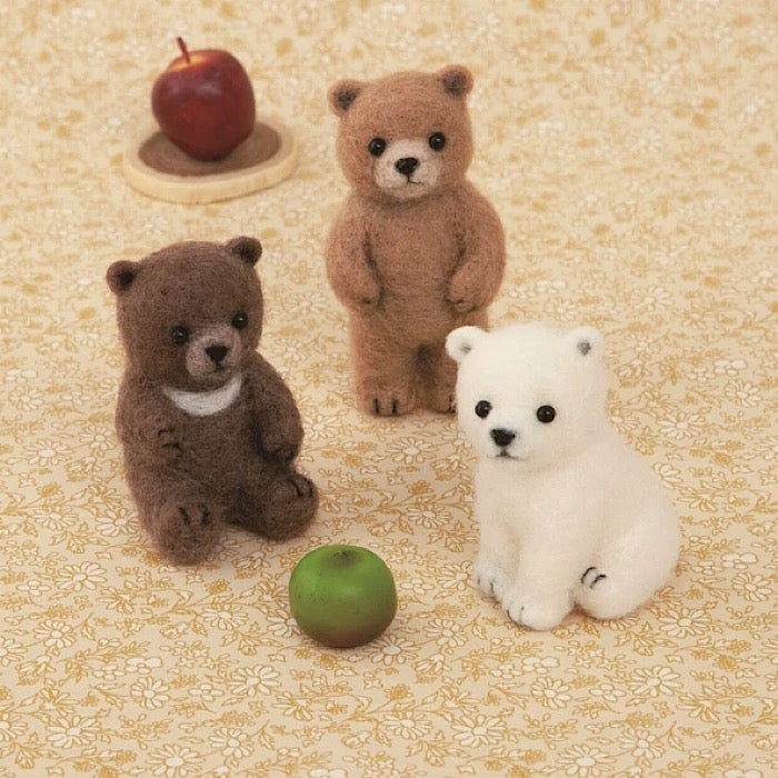 Needle Felting Kit ‘Baby Bears’ - Hamanaka