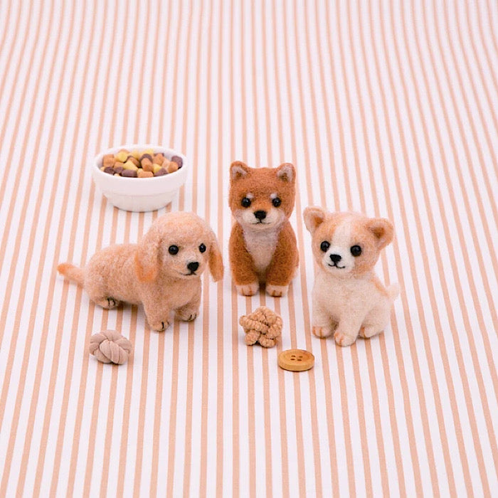 Needle Felting Kit ‘Baby Dogs’ - Hamanaka