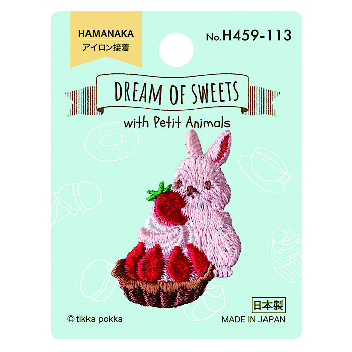 Patch ‘Dream of Sweets’ Rabbit & Tart - Hamanaka